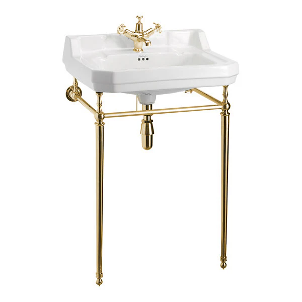 Tvättställ - Burlington Edwardian 56 cm, mässingsställning