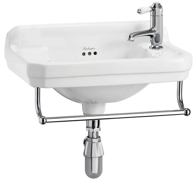 Tvättställ Burlington - Edwardian JR 51 cm med handduksstång