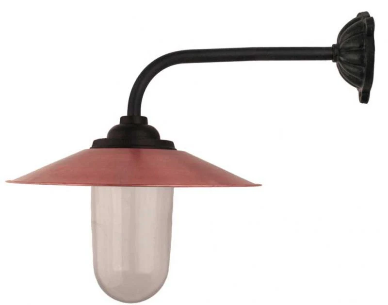 Utomhuslampa - Stallampa 90° lÄng böj, kopparskÀrm
