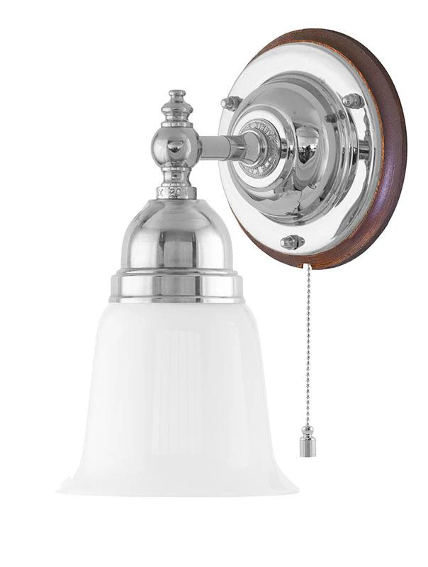 VĂ€gglampa - Adelborg nickel, opalvit klocka - Image 2