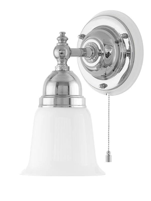 VĂ€gglampa - Adelborg nickel, opalvit klocka - Image 3