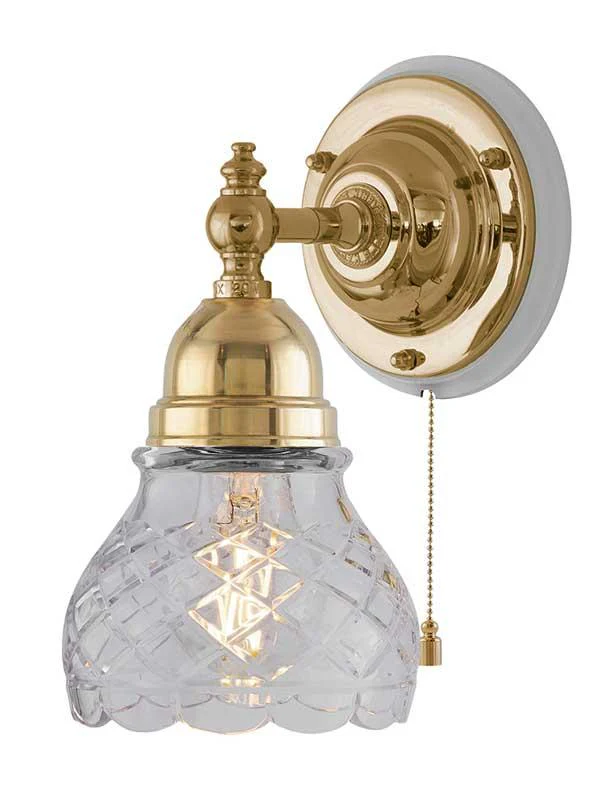 VÀgglampa - Adelborg mÀssing med klarglas - Image 3