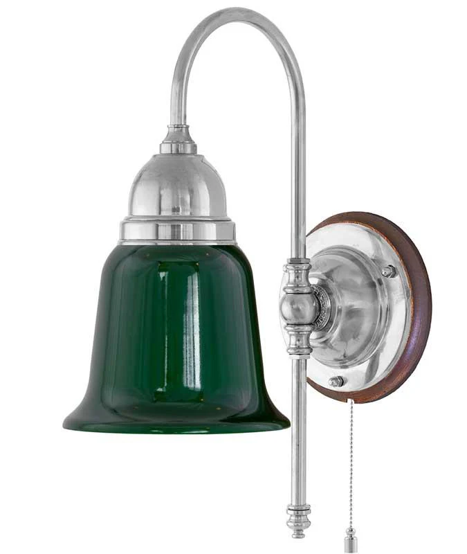 VÀgglampa - Ahlström nickel, grön klocka - Image 2