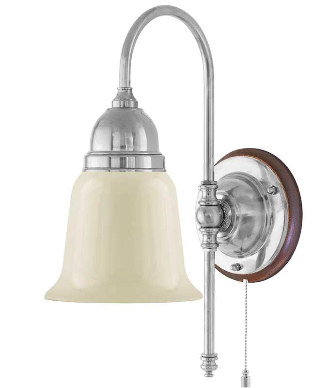 VÀgglampa - Ahlström nickel, benvit klocka - Image 2