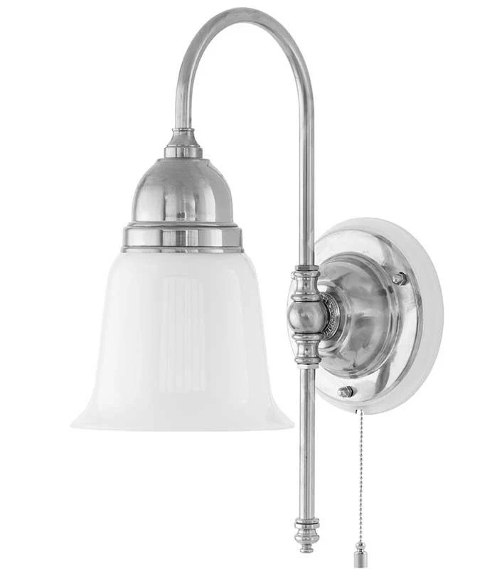 VÀgglampa - Ahlström nickel, opalvit klocka - Image 3