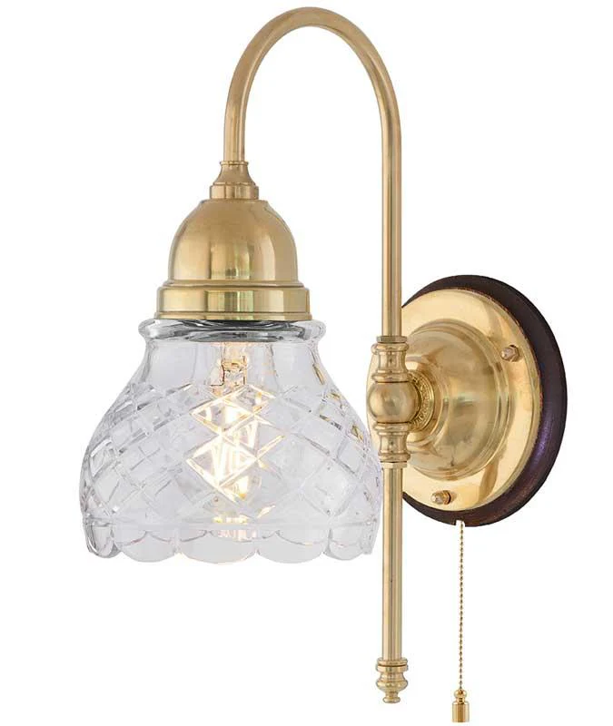 Vägglampa - Ahlström mässing, slipat klarglas - Image 2