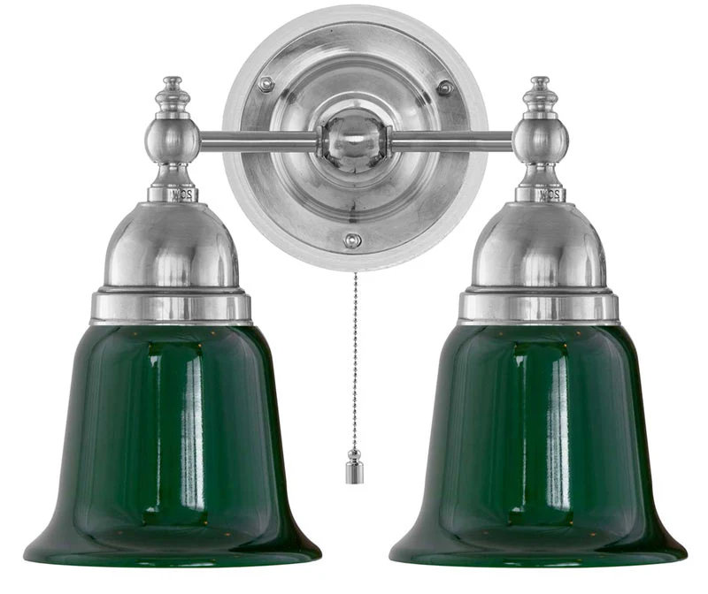 Vägglampa - Bergman nickel, grön klocka - Image 3