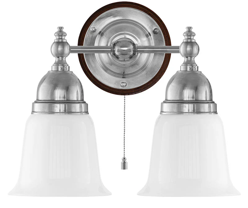 VĂ€gglampa - Bergman nickel, opalvit klocka - Image 2