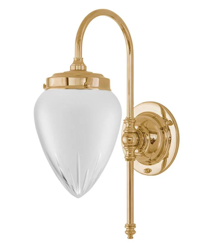 VÀgglampa - Blomberg 80 mÀssing, matt droppe