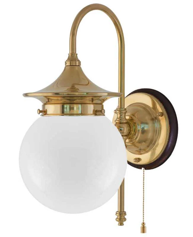 VÀgglampa - Fryxell mÀssing, opalvit klot - Image 2