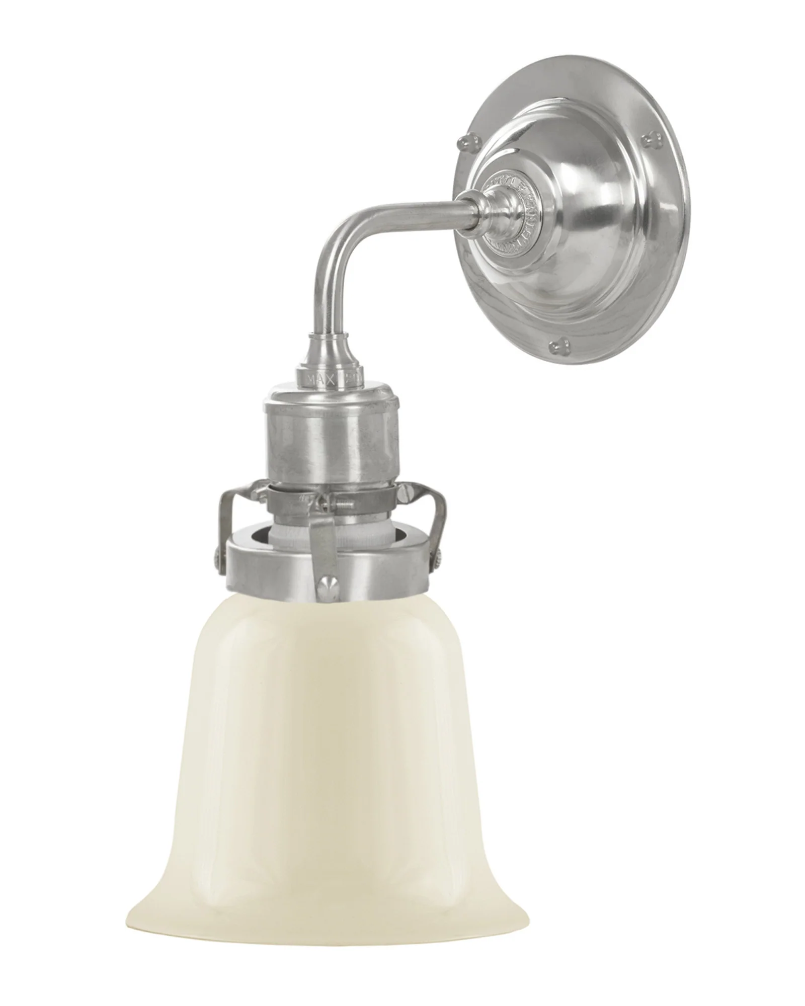 Vägglampa - Lillienstedt nickel, benvit klocka