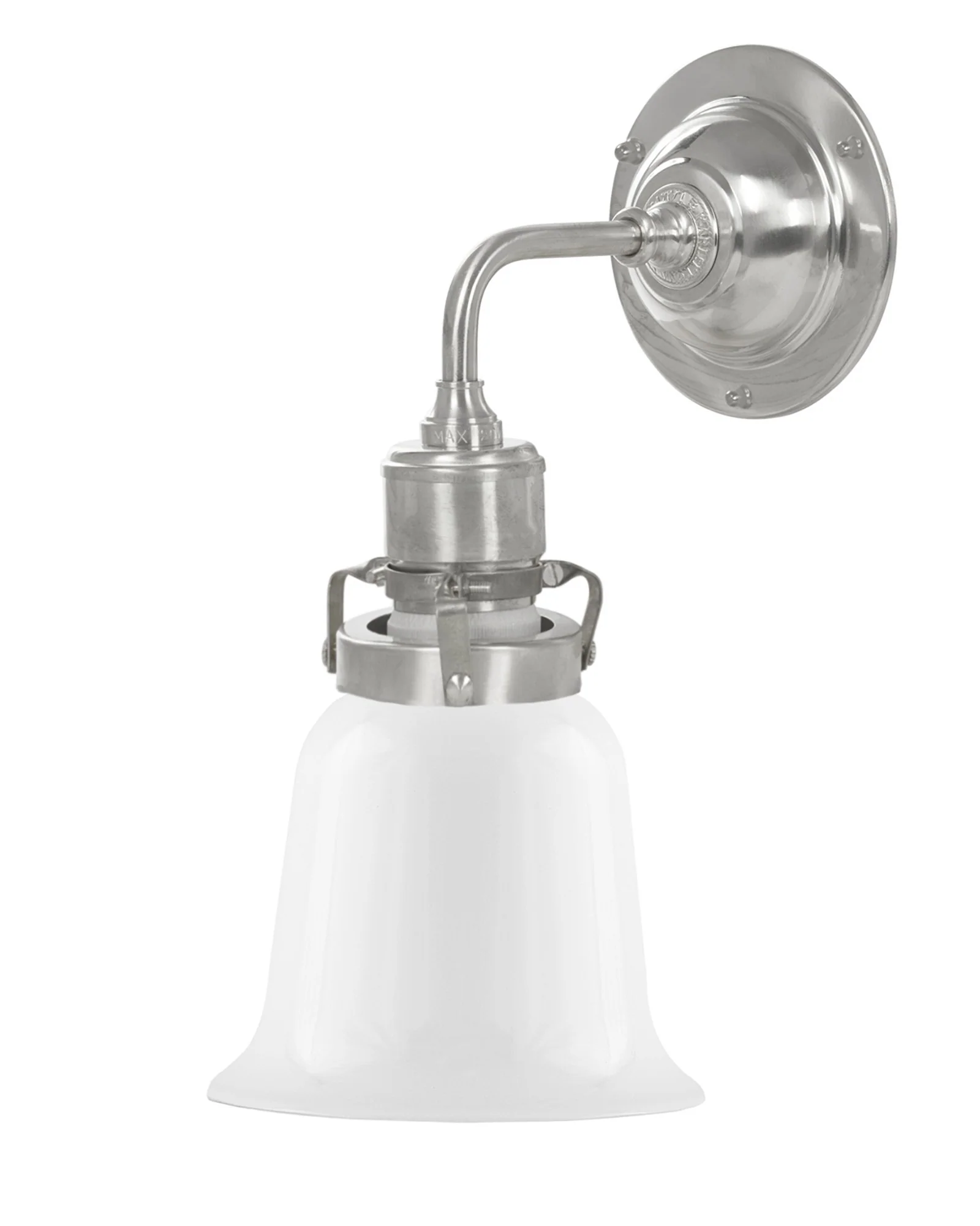 Vägglampa - Lillienstedt nickel, opalvit klocka