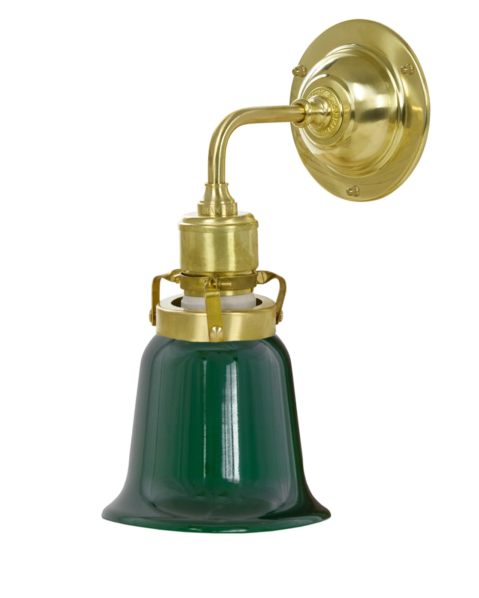 Vägglampa - Lillienstedt mässing, grön klocka