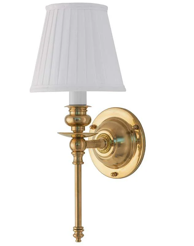 VÀgglampa - Ribbing mÀssing, vit skÀrm