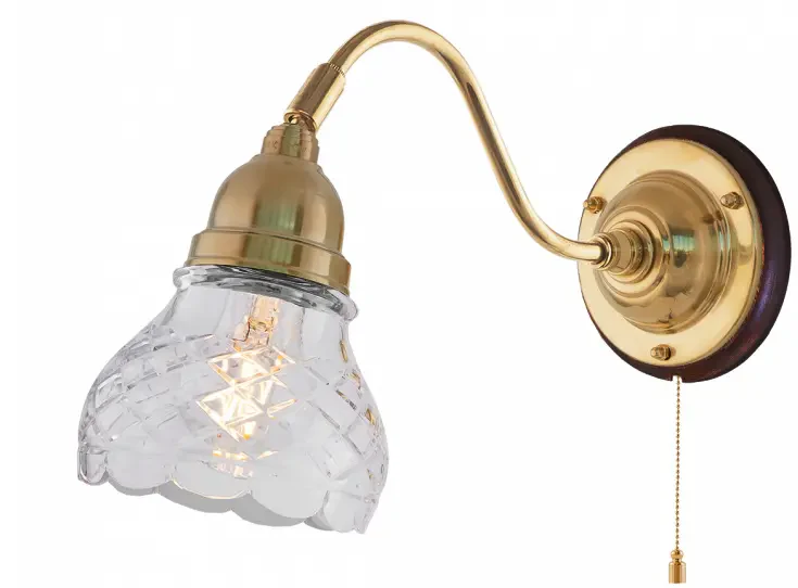 VÀgglampa - Runeberg mÀssing, slipat klarglas - Image 2