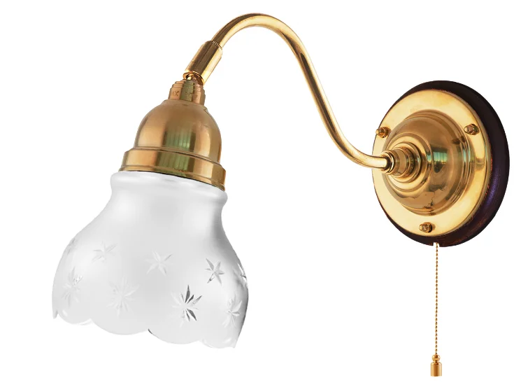 VÀgglampa - Runeberg mÀssing, slipat mattglas - Image 2