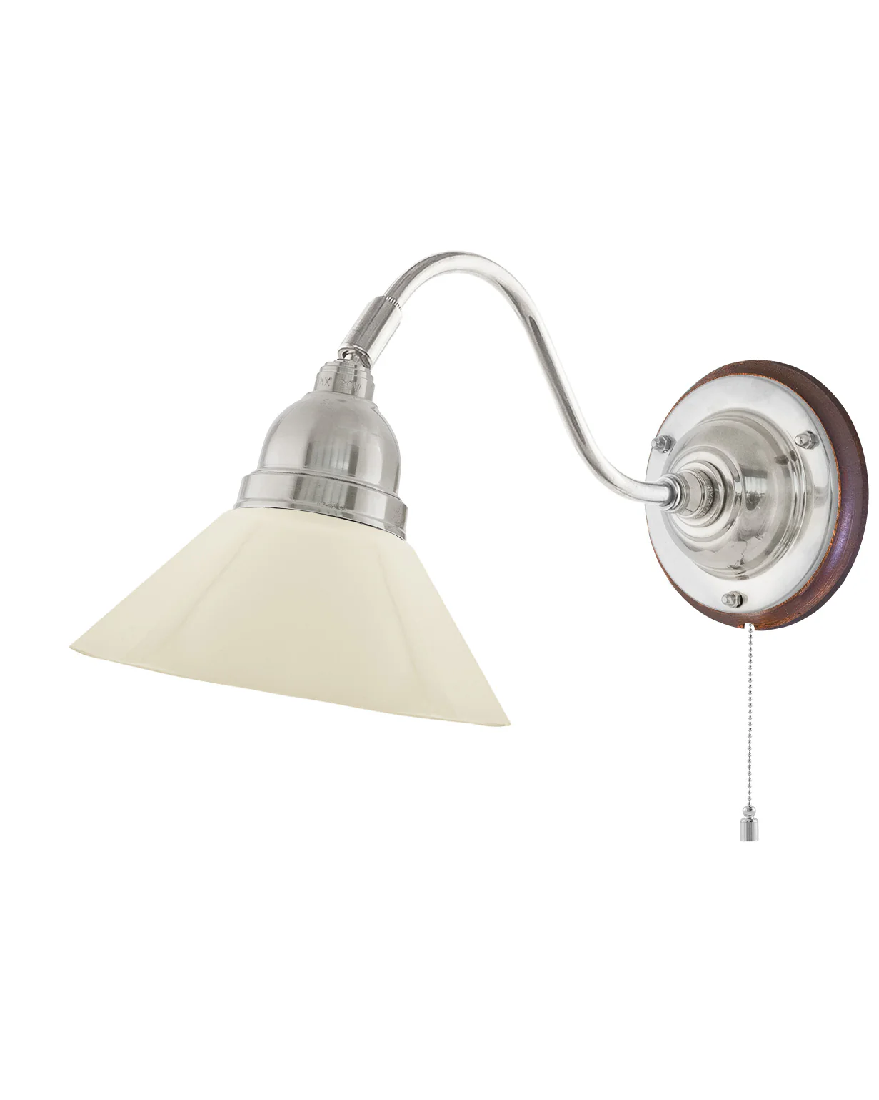 Vägglampa - Runeberg nickel benvit skomakarskärm - Image 3