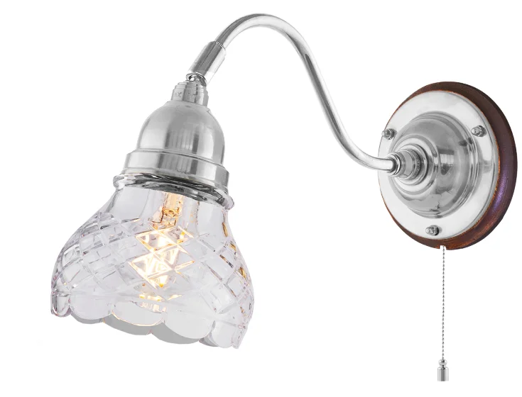 VĂ€gglampa - Runeberg nickel, slipat klarglas - Image 2