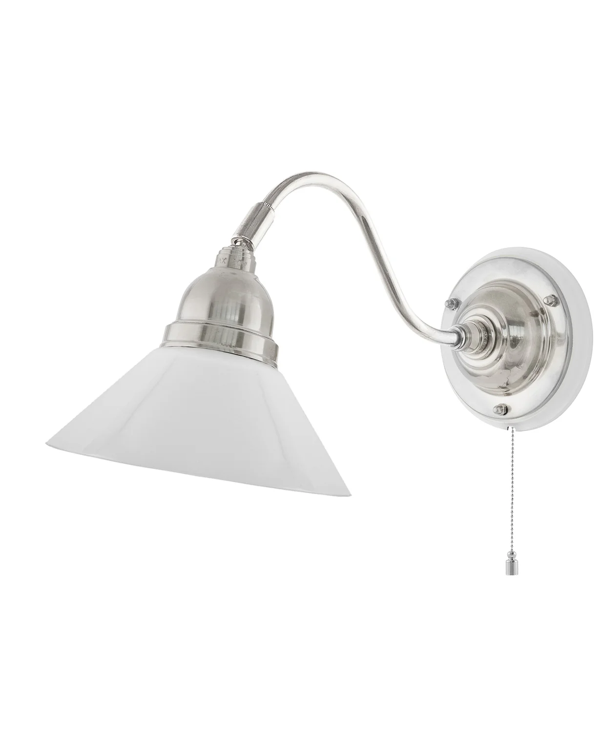 Vägglampa - Runeberg nickel vit skomakarskärm - Image 2