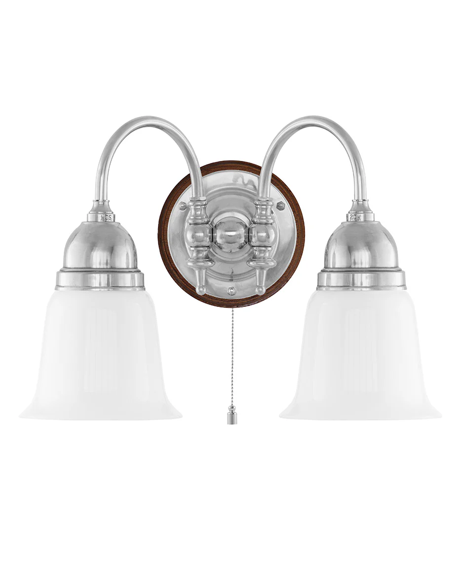 Vägglampa - Stackelberg nickel, opalvit klocka - Image 3