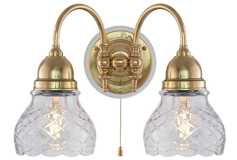 VÀgglampa - Stackelberg mÀssing, slipat klarglas - Image 3