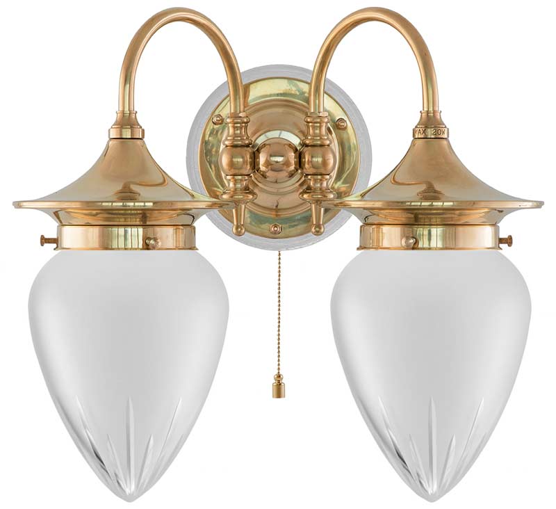 VÀgglampa - Tigerstedt mÀssing, slipat mattglas - Image 3