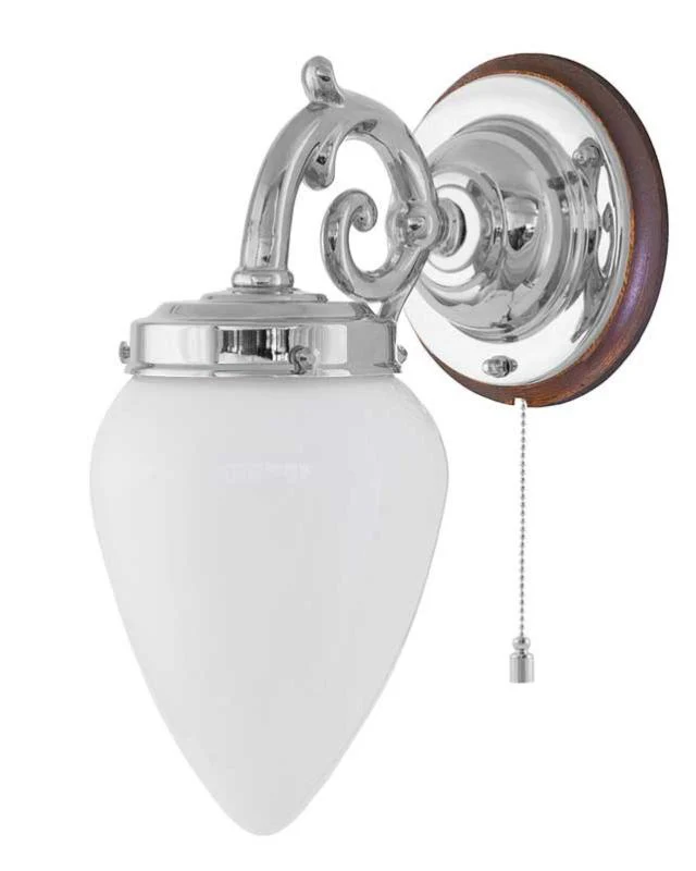 VĂ€gglampa - Topelius nickel, opalvit droppe - Image 2