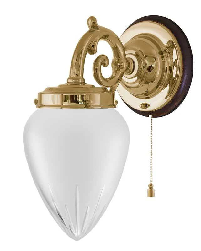 VÀgglampa - Topelius mÀssing, slipat mattglas - Image 2