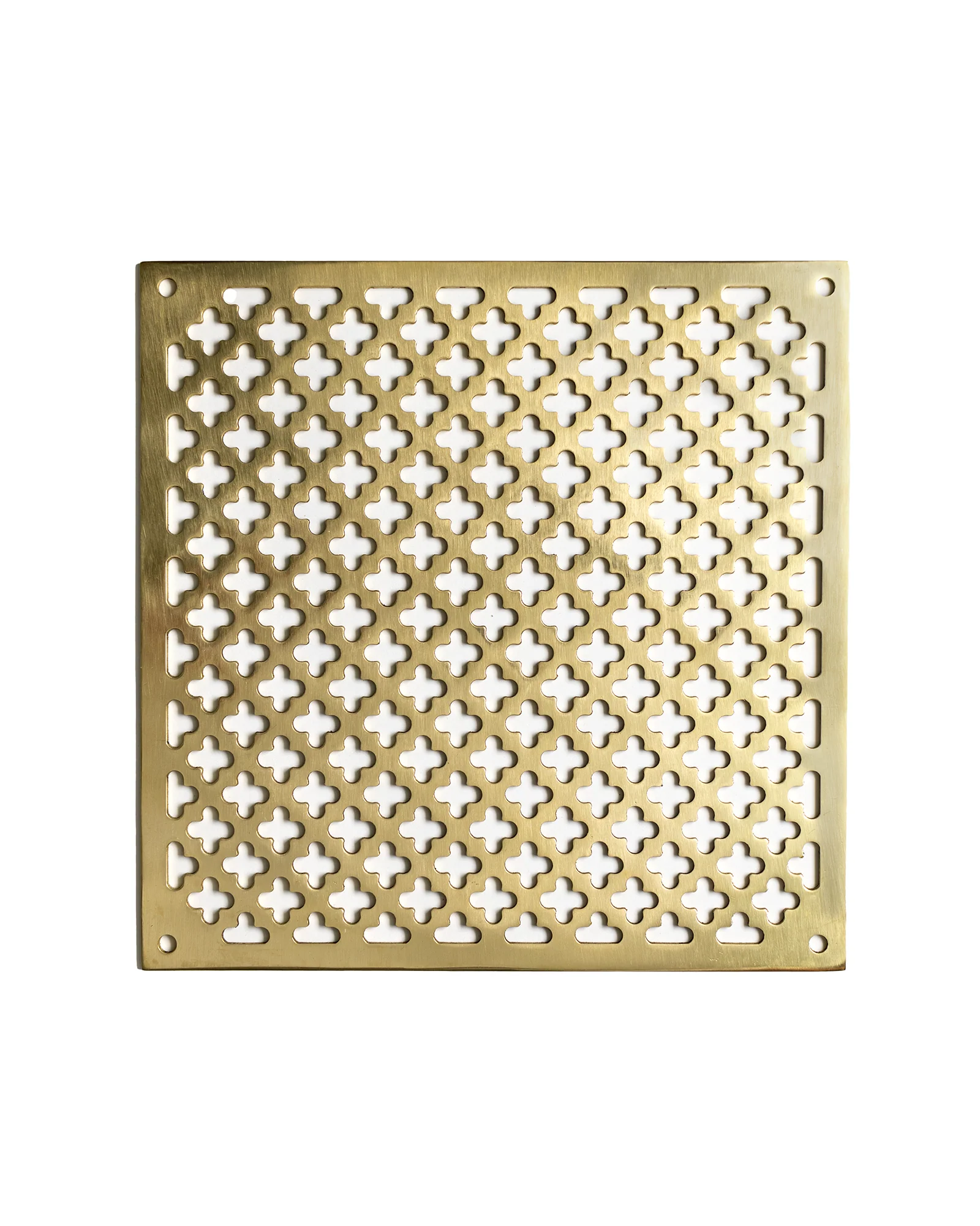 Ventilgaller klöverplÄt - MÀssing 155 x 155 mm