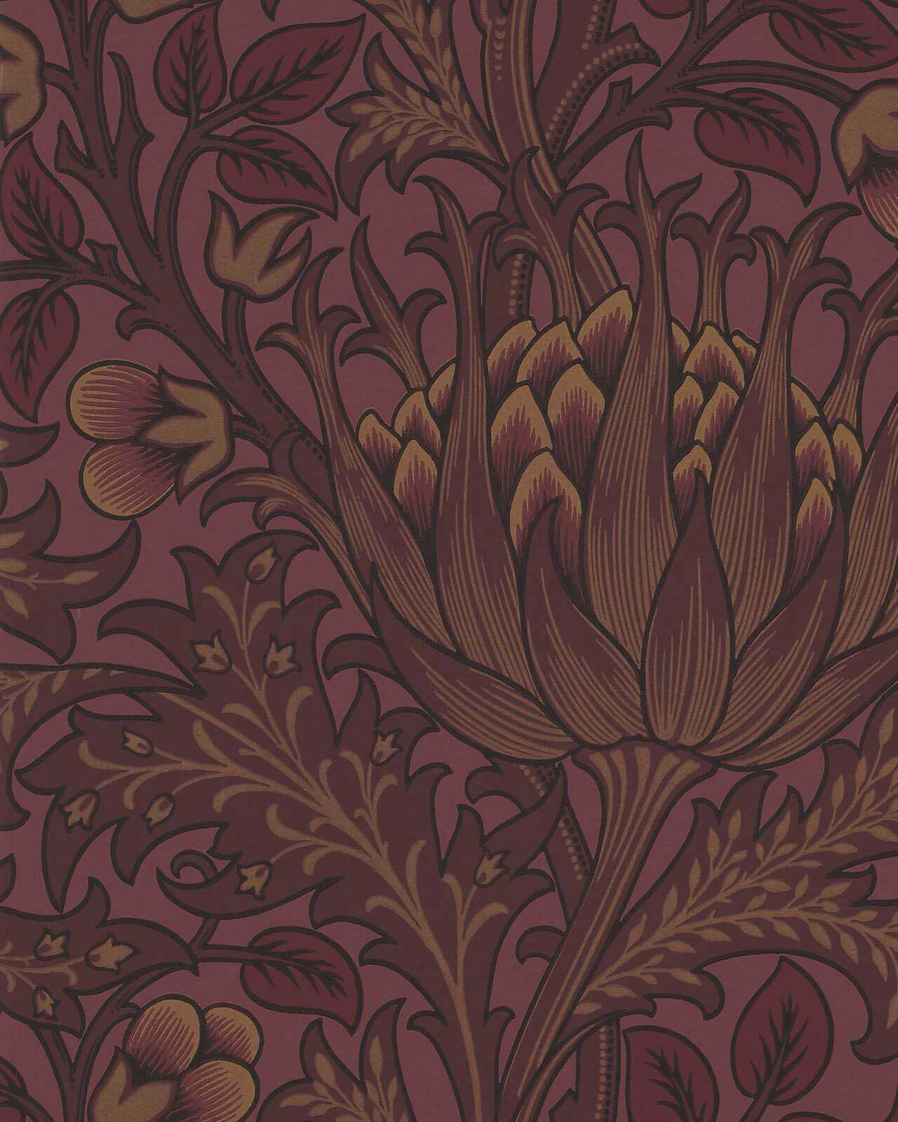 William Morris & Co. Tapet - Artichoke Wine
