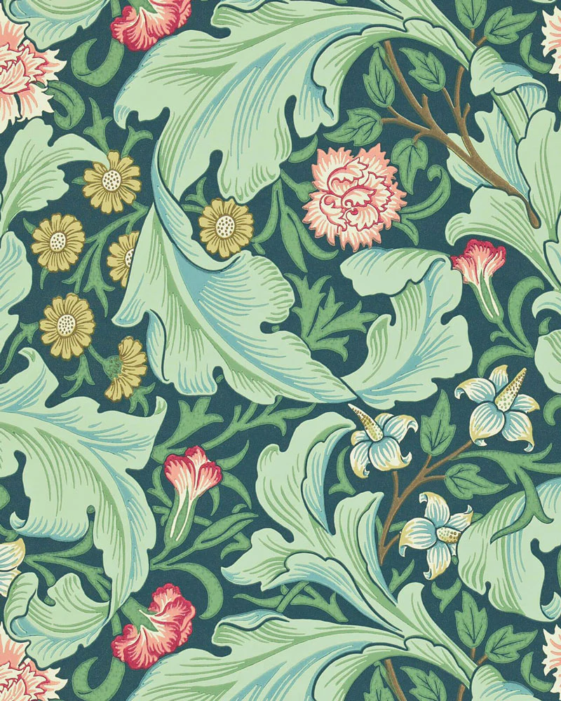 William Morris & Co. Tapet - Leicester woad/sage