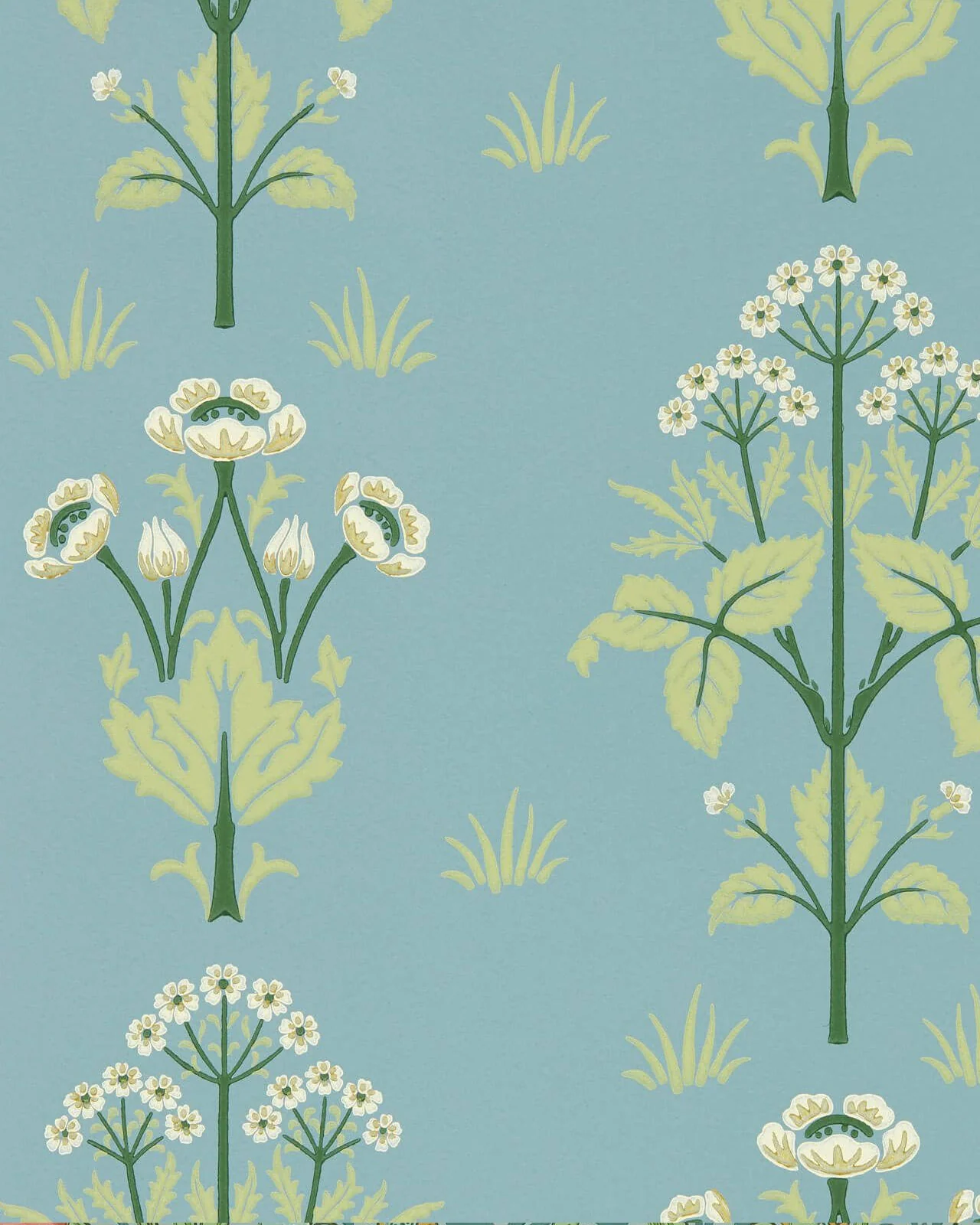 William Morris & Co. Tapet - Meadow Sweet Mineral Blue