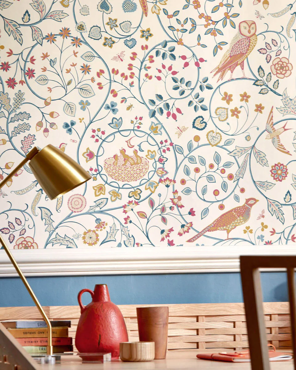 William Morris & Co. Tapet - Newill indigo saffron - Image 2