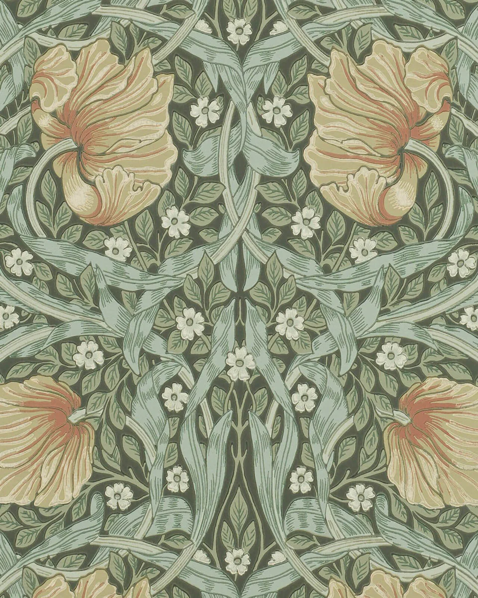 William Morris & Co. Tapet - Pimpernel Bayleaf/Manilla