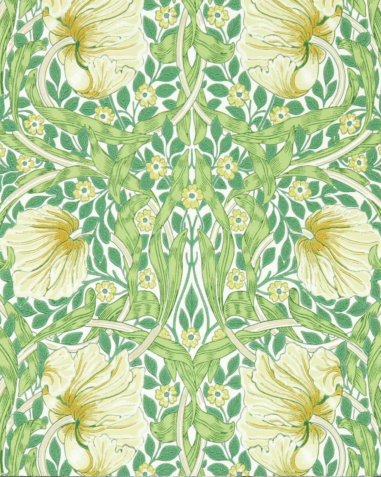 William Morris & Co. Tapet - Pimpernel Weld/Leaf Green