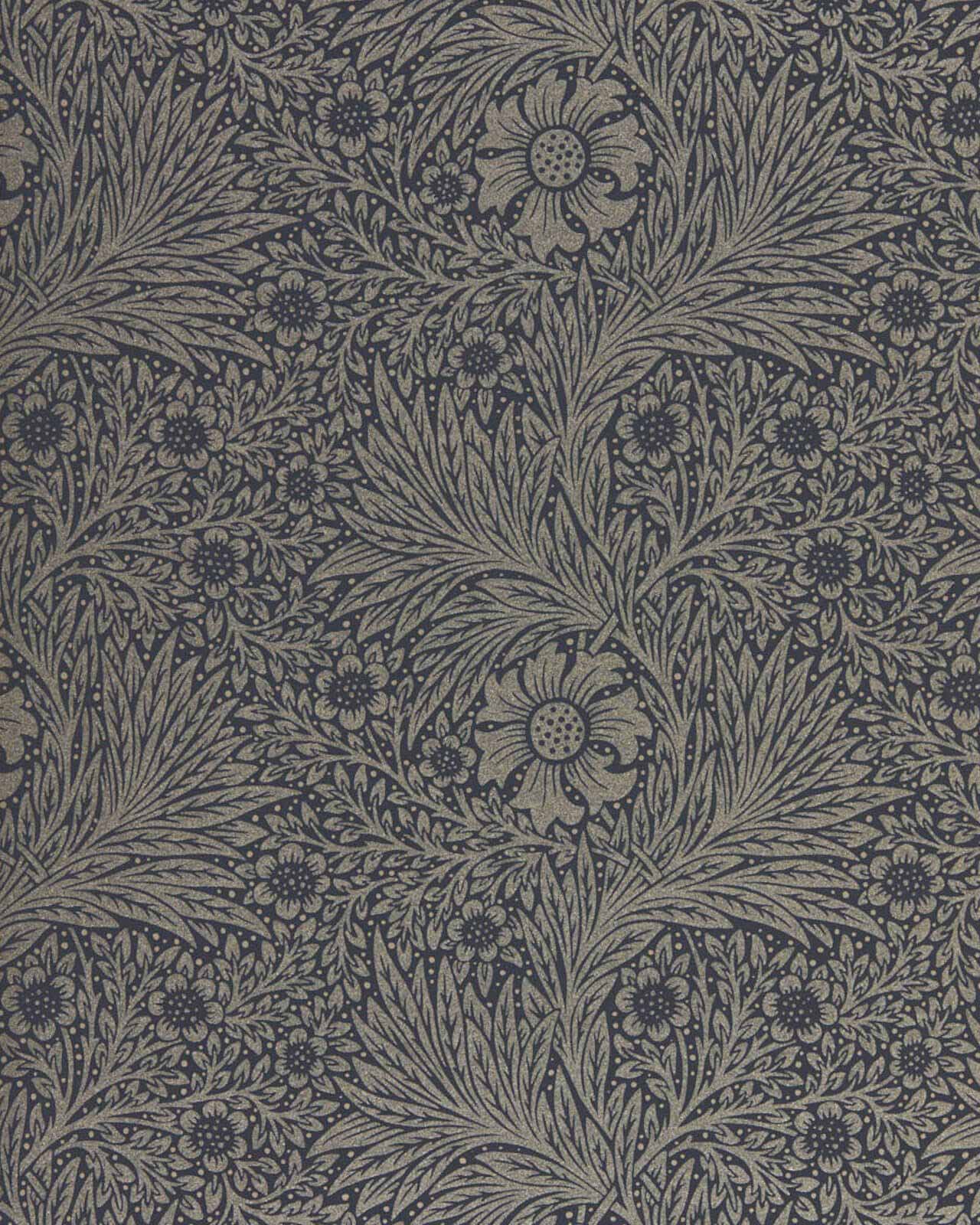 William Morris & Co. Tapet - Pure Marigold Black Ink