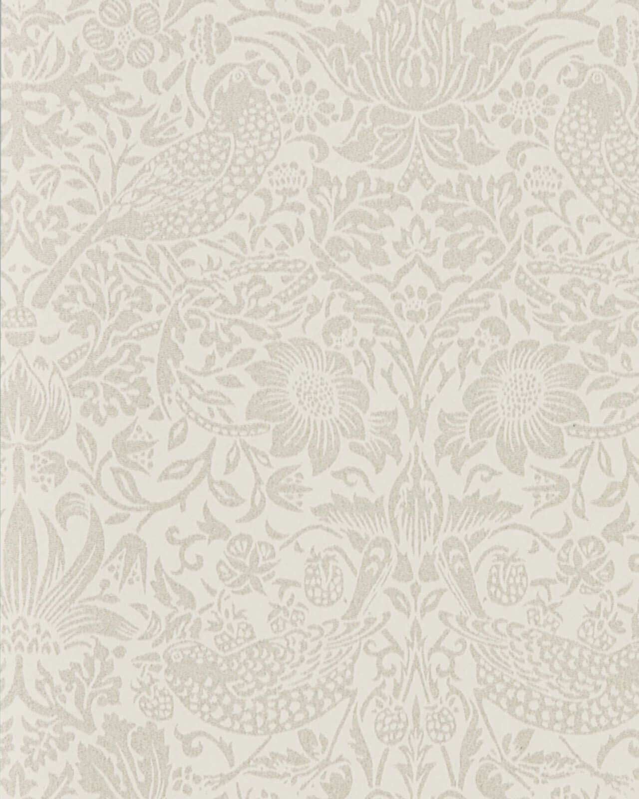 William Morris & Co. Tapet - Pure Strawberry Thief Ecru/Cream