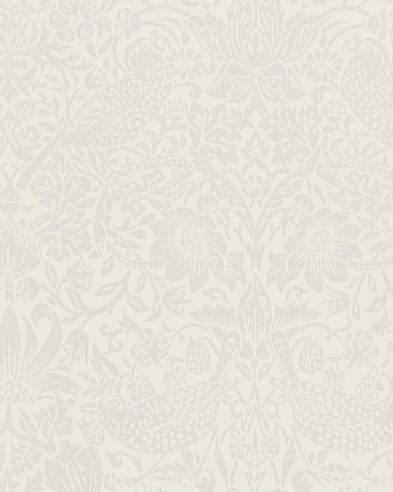 William Morris & Co. Tapet - Pure Strawberry Thief Oyster/Chalk