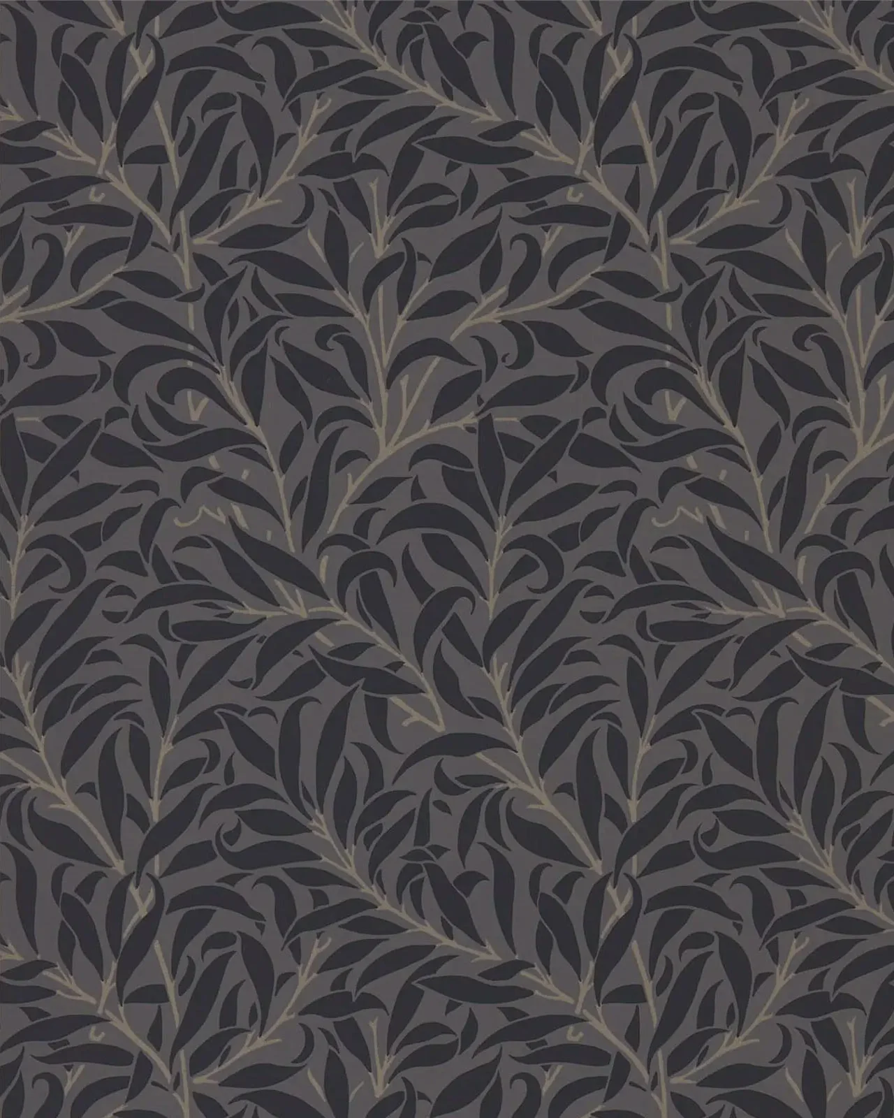 William Morris & Co. Tapet - Pure Willow Boughs Charcoal/Black
