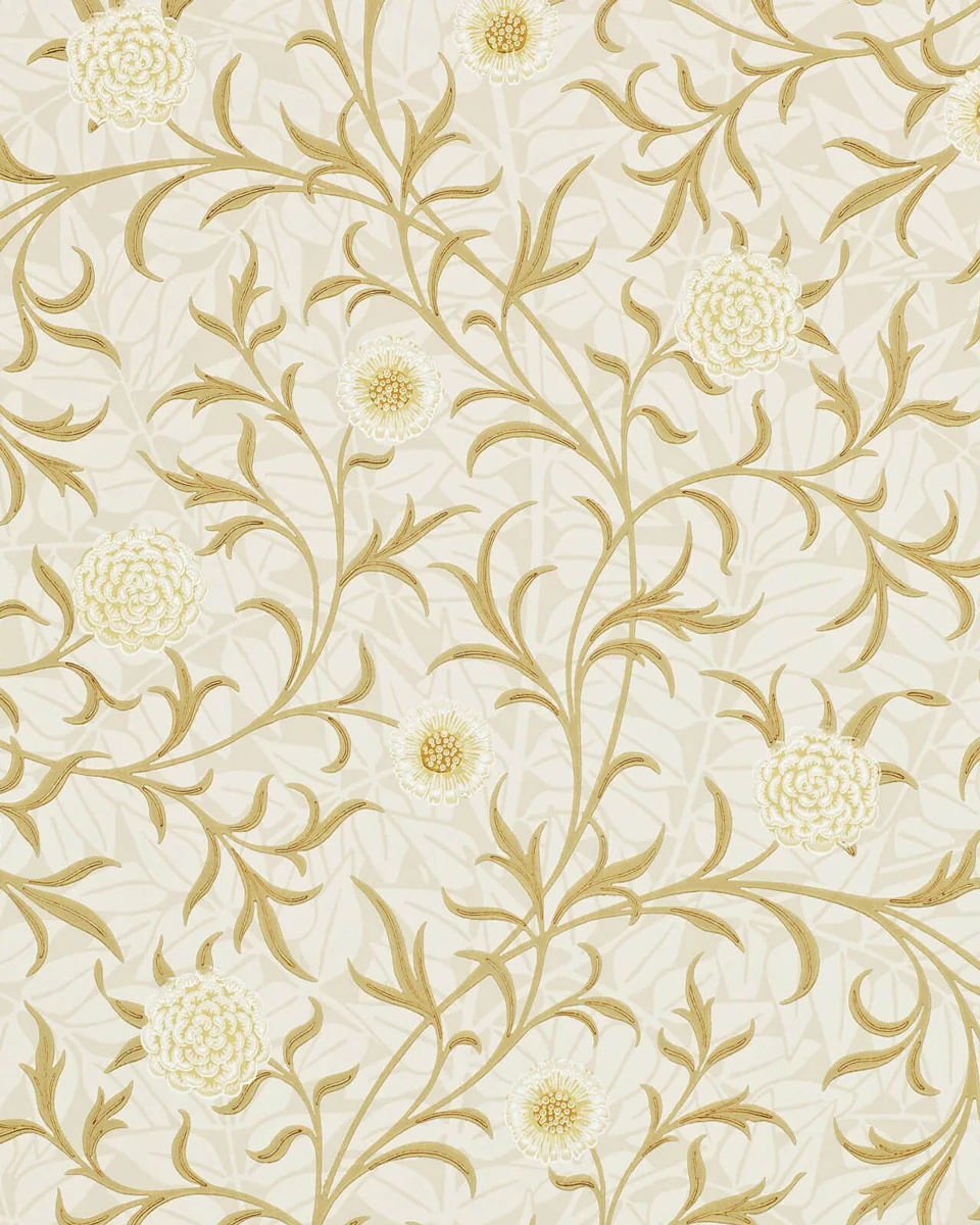 William Morris & Co. Tapet - Scroll Vellum/Biscuit