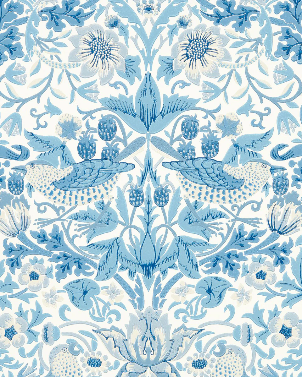 William Morris & Co. Tapet - Simply Strawberry Thief woad