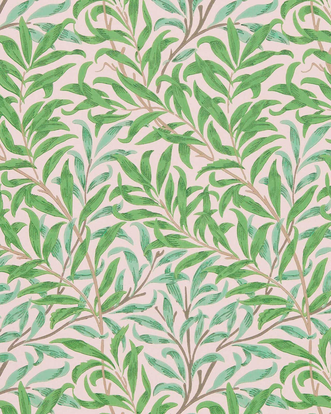 William Morris & Co. Tapet - Willow Boughs Pink/Leaf Green
