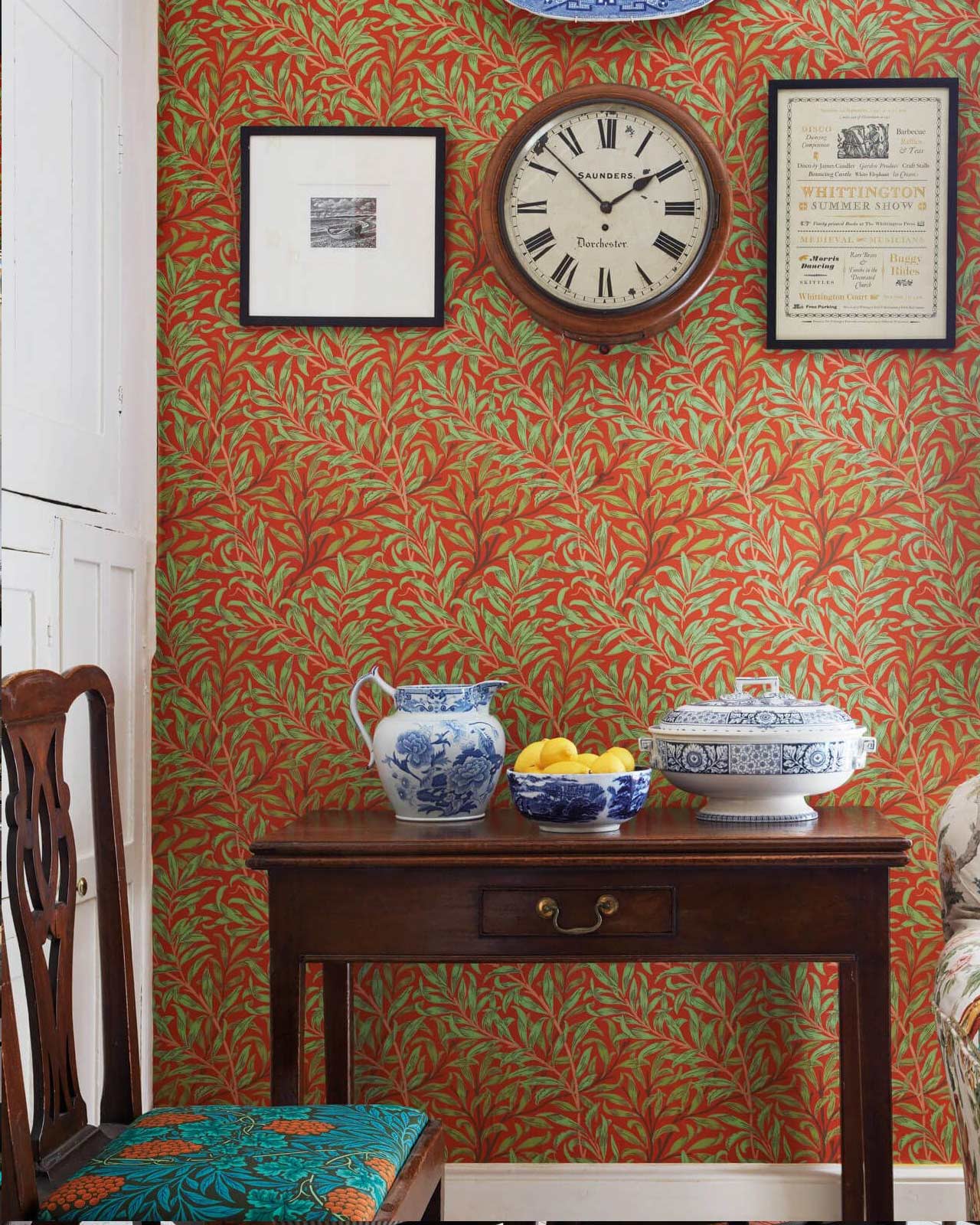 William Morris & Co. Tapet - Willow Boughs Tomato/Olive - Image 3