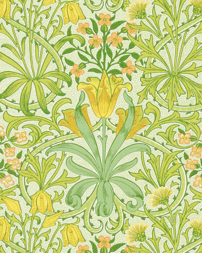 William Morris & Co. Tapet - Woodland Weeds sap green